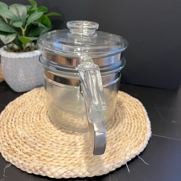 🩶 PYREX USA Double Boiler – Rare Metal Handle – 3 pieces - Picture 6 of 12